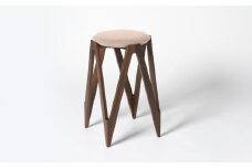 CO･DA･MA High Stool＜ウォールナット＞（NC-121 ベージュ）