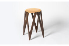 CO･DA･MA High Stool＜ウォールナット＞（NC-109 イエロー）