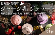 びえい牧場の牛乳を使用！gelatrip's selection ジェラート 6個BOX[012-39]