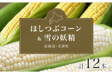 【先行予約】とうもろこし（ほしつぶコーン & 雪の妖精）各6本 計12本 <令和7年産 >黒木農場 [014-78]