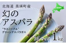 【令和8年産先行予約】  幻のアスパラ Mサイズ 1kg ラスノーブル <令和8年産 > 北海道 美瑛町 本山農場 グリーンアスパラ| グリーン アスパラガス アスパラ あすぱら あすぱらがす 採れたて 新鮮 旬 産地直送 野菜[012-182]