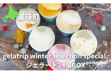 ジェラート アイス 24個 BOX びえい牧場の牛乳を使用！gelatrip winter selection special  | ジェラート シャーべット アイス カップ デザート 氷菓子 スウィーツ 美瑛町スイーツ 人気スイーツ 大人気スイーツ[034-09]