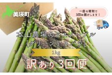 【令和8年産先行予約】 幻のアスパラ 『訳あり』 1kg 3回便 ラスノーブル <令和8年産 > 北海道 美瑛町 本山農場 グリーンアスパラ | グリーン アスパラガス アスパラ あすぱら あすぱらがす 採れたて 新鮮 旬 産地直送 野菜[036-43]