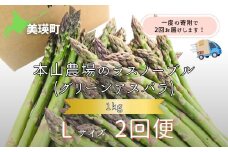 【令和8年産先行予約】 幻のアスパラ Lサイズ 1kg 2回便 ラスノーブル <令和8年産 > 北海道 美瑛町 本山農場 グリーンアスパラ  | グリーン アスパラガス アスパラ あすぱら あすぱらがす 採れたて 新鮮 旬 産地直送 野菜[028-20]
