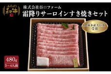 【農林水産大臣賞受賞】 ふらの和牛【霜降りサーロイン】すき焼きセット480g（3～4人用）≪梅≫