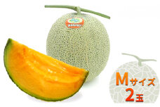 富良野 赤肉 秀品 厳選 甘味 メロン Mサイズ 2玉