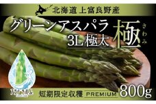 【 2026年 発送 】 先行予約 北海道 上富良野産 アスパラガス 3L サイズ 800g アスパラ 上富良野町 令和7年発送 先行予約 