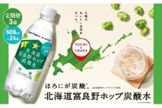北海道 定期便 3ヵ月 連続 全3回 炭酸水 500ml × 24本 北海道富良野ホップ炭酸水 ポッカサッポロ 無糖 北海道富良野ホップ ペットボトル 炭酸飲料 炭酸 ソーダ ソーダ水 飲料 ドリンク (有)リカーショップかまだ 上富良野町