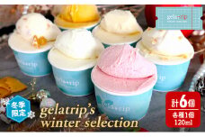 【 冬季 限定 】gelatrip’s winter selection ジェラート 6個 BOX 北海道 上富良野町 アイス アイスクリーム デザート ギフト 贈呈 贈り物