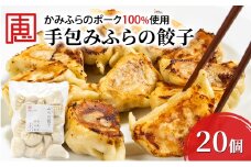 【かみふらのポーク 使用】 手包み ふらの餃子 20個入 業務用 ジャンボ サイズ 中華 冷凍 即席 食品 簡単 加工品 調理不要 おかず 手作り ふらの 北海道 上富良野町 北の恵