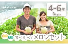 【2026年発送】ふらのメロンよくばりセット（赤肉・青肉）8kg以上
