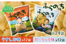 ふらの産 ポテトチップス 【ふらのっち】 うすしお味 ＆ ガーリック味 セット ふらの農業協同組合(南富良野町) ジャガイモ うすしお ガーリック 芋 菓子 スナック じゃがいも