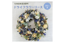 ブルー系 ドライフラワー リース ☆ 富良野 ラベンダー 入り ( 25cm ) ドライフラワー リース 花 ギフト ナチュラル