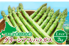 【先行予約】令和7年産グリーンアスパラガス2kg Ｌサイズ（令和7年5月中旬～6月中旬頃発送） アスパラ 野菜 やさい ふるさと 納税 国産 北海道産 北海道 下川町 F4G-0239
