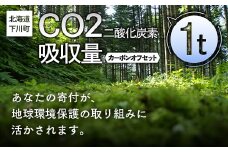 CO2（二酸化炭素）吸収量 1t カーボンオフセット 故郷 ふるさと 納税 北海道 下川町 F4G-0011
