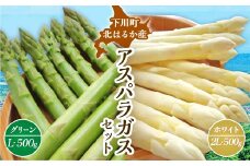 【先行予約】令和8年産 グリーン・ホワイトアスパラセット 1kg（グリーンアスパラ Lサイズ・ホワイトアスパラ 2Lサイズ）野菜 やさい ふるさと 納税 国産 北海道産 北海道 下川町 F4G-0287