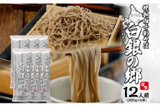 [№5795-0143]白銀の郷 200g×6束 12人前 十割 そば 北海道 幌加内 蕎麦 乾麺 麺 常温 年越し ソバ 引っ越し 北海道 十割そば グルメ 無塩 備蓄 保存食 無添加 食塩不使用 麺 国産 グルテンフリー お取寄せ ギフト 贈物 まとめ買い 人気 ほろかない