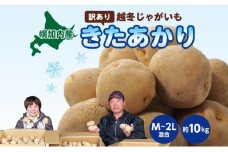 [№5795-0282]北海道産 訳あり 越冬 じゃがいも きたあかり M～2L 約10kg ジャガイモ 馬鈴薯 ポテト キタアカリ 芋 いも イモ 旬 冬 農作物 訳アリ 規格外 家庭用 北海道 お取り寄せ 産地直送 笠井ファーム 送料無料 幌加内 野菜 