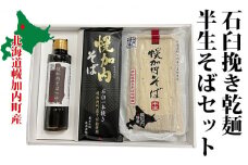 [№5795-0313]石臼挽き乾麺・半生そばセット