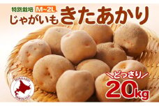 [№5795-0383]＜2025年秋以降出荷＞北海道 特別栽培 じゃがいも きたあかり M～2L 約 20kg ジャガイモ 馬鈴薯 芋 いも イモ ポテト 野菜 根菜 旬 北海道産 国産 生 冬野菜 農作物 20キロ お取り寄せ 産地直送 畑農場