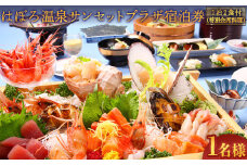 はぼろ温泉サンセットプラザ宿泊券（１泊２食付海席膳・１名様） 温泉 券 露天風呂 リゾート気分 国内旅行 トラベル チケット 観光 北海道 ホテル 人気 オーシャンビュー 海が見える部屋 ビーチ 夕日 ふるさと納税 羽幌 羽幌町【16104】