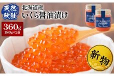 ★入金後順次発送！2025年新物★北海道産 天然秋鮭 いくら醤油漬け360g(180g×2) | いくら醤油漬け 北海道 いくら イクラ 醤油漬け 鮭 秋鮭 小分け 国産 天然 さけ サケ 卵 魚卵 海鮮 ふるさと納税 北海道 オンライン オンライン申請 ワンストップ 申請 ワンストップ申請 自治体マイページ マイページ【02158】
