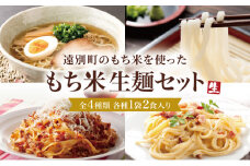 【遠別町もち米生麺セット】ラーメン・うどん・パスタ２種（全６袋１２食入り）