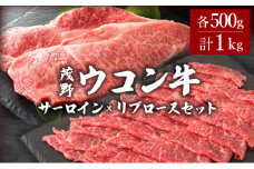 【茂野ウコン牛】リブロース×サーロインセット（計1㎏）