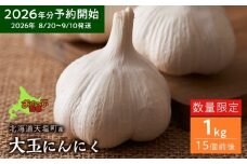 2026年分予約開始★北海道産大玉にんにく1kg《おのっぷ農園》