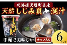 しじみ潮汁 6カップ＜天塩の國＞ 即席 即席味噌汁 味噌汁 個包装 個装 簡単 インスタント レトルト