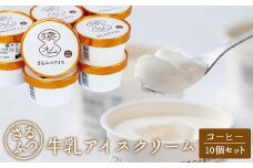 さるふつ牛乳アイスクリーム コーヒー10個セット【03029】