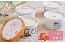 さるふつ牛乳アイスクリーム イチゴ10個セット【03031】