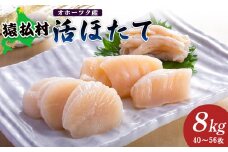 「活ほたて」８ｋｇ（40～56枚）　オホーツク産【16013】