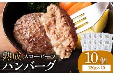 放牧牛 スロービーフ ハンバーグ 120g 10個(計1.2kg) 杉山牧場 北海道 浜頓別 肉 牛 牛肉 ウエットエイジング