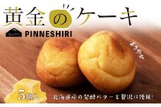 ケーキ 黄金のケーキ 5個 ≪道の駅ピンネシリ≫ 常温 個包装 焼き菓子 スイーツ お菓子 可愛い