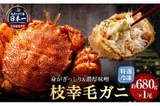 【漁獲量日本一】至福の逸品！特選冷凍「枝幸毛がに」約680g×1尾 毛蟹 毛ガニ オホーツク 北海道