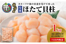 【枝幸ほたて】冷凍ほたて貝柱1kg 枝幸水産加工業協同組合 北海道 冷凍 貝柱 刺身 大 魚介 海 オホーツク 帆立 
