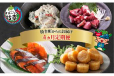 ～北海道枝幸町からのお届け おつまみにどうぞ！ 定期便４～【 ホタテ 貝柱 サクラマス トバ にしん 味付 たこ】 