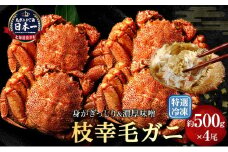 【漁獲量日本一】至福の逸品！特選冷凍「枝幸毛がに」約500g×4尾 毛蟹 毛ガニ オホーツク 北海道