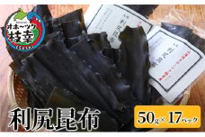 オホーツク枝幸の利尻昆布 850g(50g×17) [南宗谷ひだまりの会]【 昆布 利尻昆布 高級昆布 お出汁 コンブ こんぶ 北海道 枝幸 送料無料 】