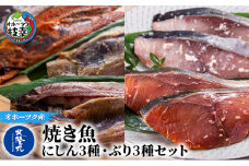 北隆丸の焼き魚 にしん3種・ぶり3種セット（にしん一夜干×6～8枚・塩麹漬×6～8枚・西京漬×6～8枚）（ぶり塩麹漬100g×2・醤油麹漬100g×2・ぶりかま100g×2） 北海道 魚介 詰合せ