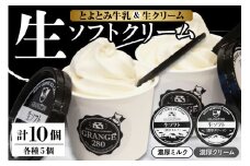 生ソフトクリーム【濃厚クリーム／濃厚ミルク】計10個