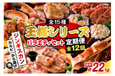 【12か月定期便】毎月違うお肉をお届け！王様シリーズバラエティセット 合計約22kg
