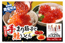 佐藤水産　【豊富産】いくら110g×2本 ＆ 手まり筋子100g×1本セット 計320g【KAT-314】 