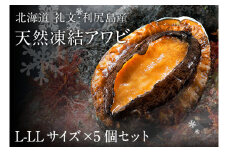 礼文島産　凍結島アワビ　Lサイズ 5個