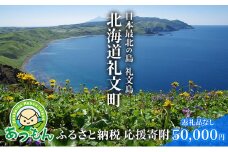 北海道礼文町 寄附のみの応援受付 50,000円コース（返礼品なし 寄附のみ 50000円）