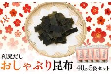 【2025年11月上旬より順次出荷】利尻昆布 北海道 利尻産 おしゃぶり利尻昆布 40g×5袋 おしゃぶり昆布 昆布