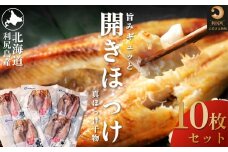 北海道 利尻島産 開きほっけ×10枚  真ほっけ | ホッケ ほっけ 干物 国産 北海道産 焼魚 焼き魚 定食 セット ひもの 冷凍 魚介類 海鮮 簡単調理 