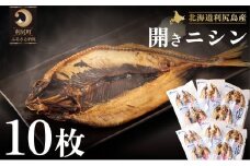 利尻島産 開きニシン10枚