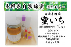 幌延産「しな」はちみつＢセット（６００ｍｌ×２個、２０ｍｌ×２個）